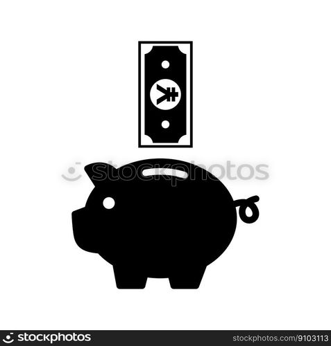 Piggy Bank Icon Vector Design Template