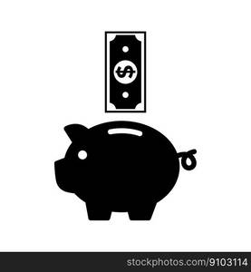 Piggy Bank Icon Vector Design Template