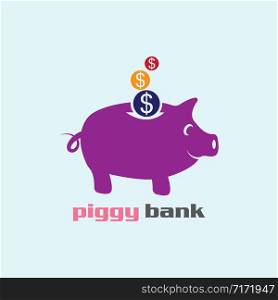 Piggy Bank icon vector illustration logo template for many purpose
