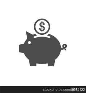 Piggy bank icon vector image