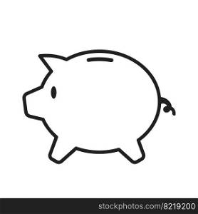 piggy bank in flat vector illustration