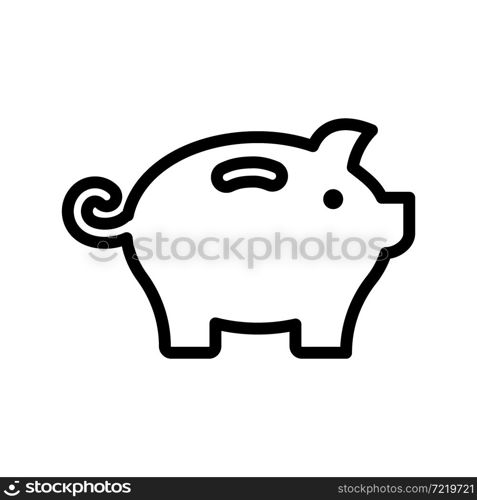 piggy bank line icon