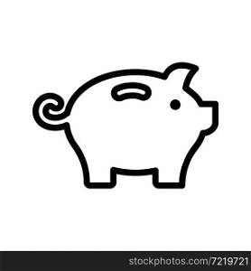piggy bank line icon