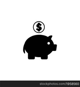 Piggy Bank, Money and Finance Moneybox. Flat Vector Icon illustration. Simple black symbol on white background. Piggy Bank, Money and Finance Box sign design template for web and mobile UI element. Piggy Bank, Money and Finance Moneybox. Flat Vector Icon illustration. Simple black symbol on white background. Piggy Bank, Money and Finance Box sign design template for web and mobile UI element.
