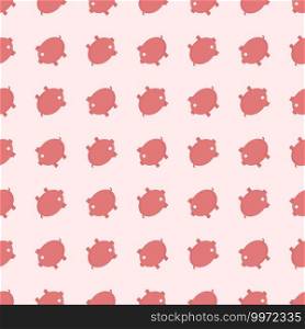 Piggy bank pattern, illustration, vector on white background