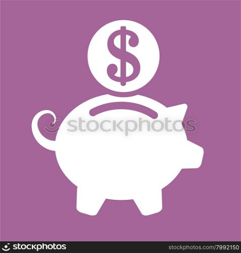 piggy bank saving money concept vector illustration