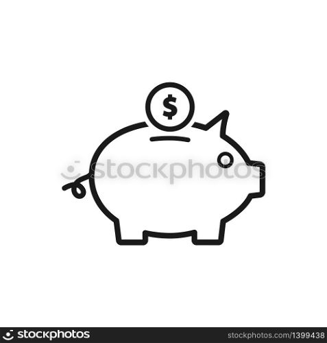 piggy bank vector icon in trendy flat design