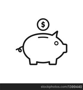 piggy bank vector icon in trendy flat design