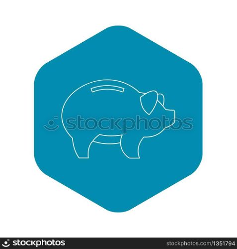 Piggy icon. Outline illustration of piggy vector icon for web. Piggy icon, outline style