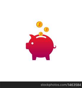 Piggybank icon in trendy flat design