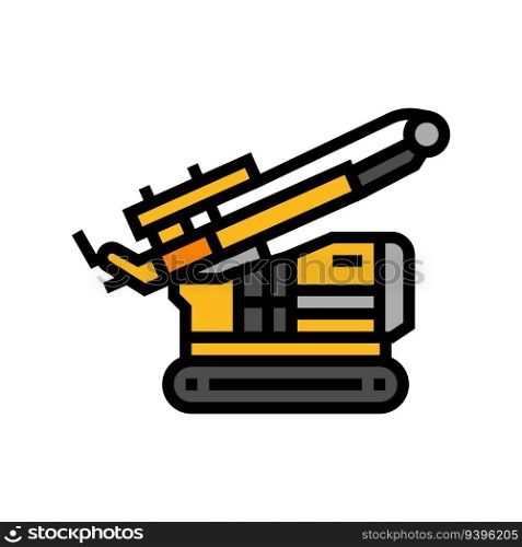 pile driver civil engineer color icon vector. pile driver civil engineer sign. isolated symbol illustration. pile driver civil engineer color icon vector illustration