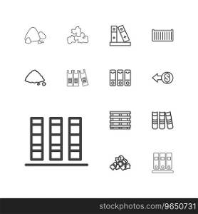 Pile icons Royalty Free Vector Image