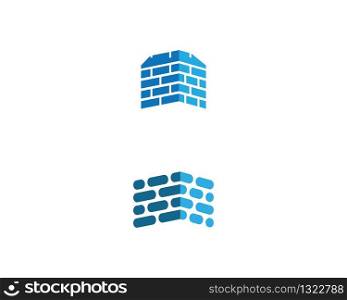 Pile of bricks symbol illustration