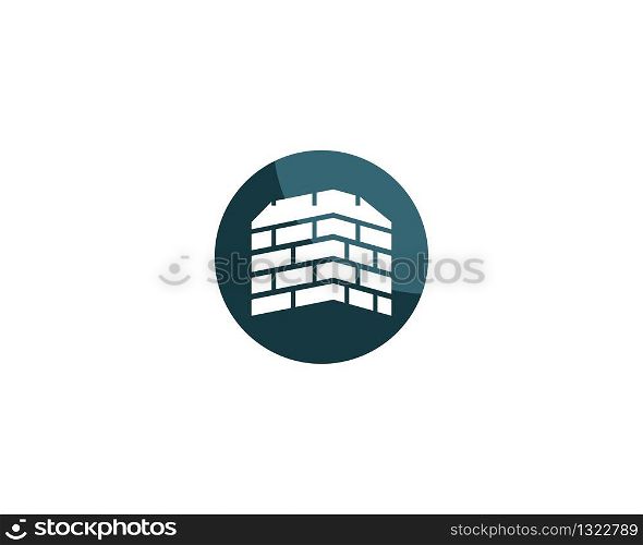 Pile of bricks symbol illustration