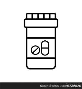 Pill Bottle icon vector design templates isolated on white background