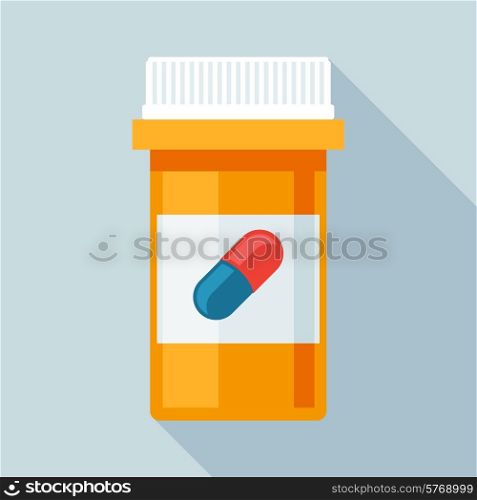 Pill bottle with various pills and capsules.. Pill bottle with various pills and capsules