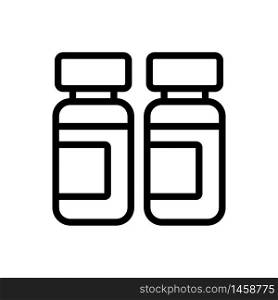 pill bottles icon vector. pill bottles sign. isolated contour symbol illustration. pill bottles icon vector outline illustration