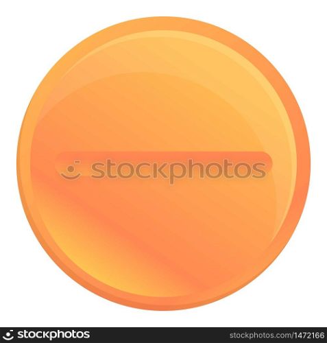 Pill icon. Cartoon of pill vector icon for web design isolated on white background. Pill icon, cartoon style