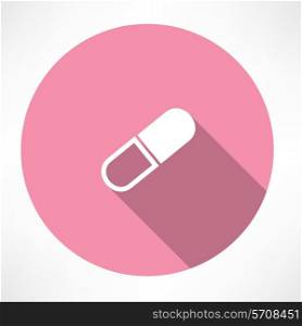 pill icon. Flat modern style vector illustration
