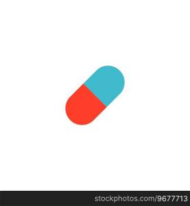 Pill Icon Vector. Flat color symbol. Pill Icon Vector