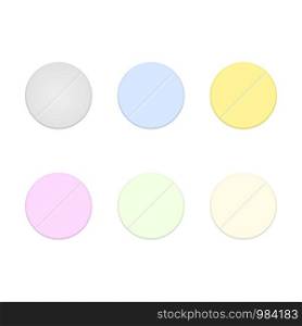 Pill icons set. Flat style. Vector illustration. Pill icons set
