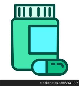 Pill jar icon outline vector. Tablet pharma. Health container. Pill jar icon outline vector. Tablet pharma