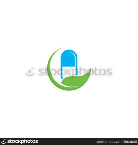 pill logo vector icon illustration design