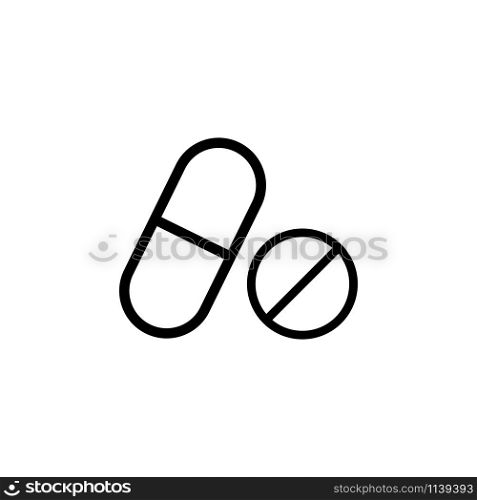 Pill medicine icon graphic design template vector isolated. Pill medicine icon graphic design template vector
