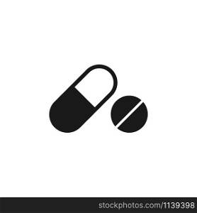Pill medicine icon graphic design template vector isolated. Pill medicine icon graphic design template vector