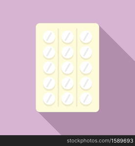 Pill pack icon. Flat illustration of pill pack vector icon for web design. Pill pack icon, flat style