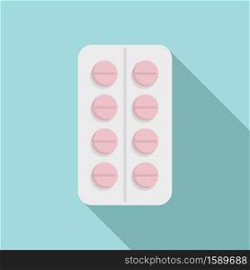 Pill pharmacy icon. Flat illustration of pill pharmacy vector icon for web design. Pill pharmacy icon, flat style