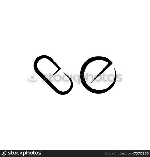 pill symbol design element logo icon