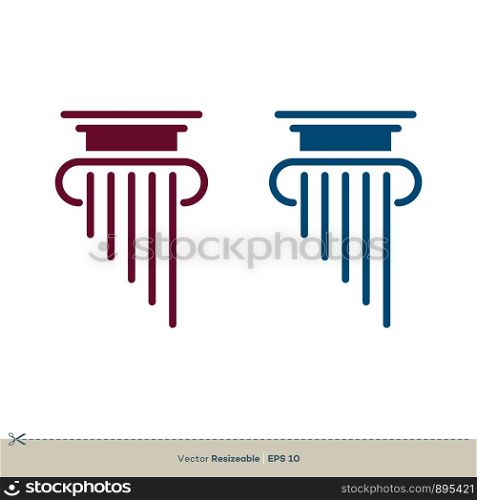 Pillar Law Office Vector Logo Template Illustration Design. Vector EPS 10.