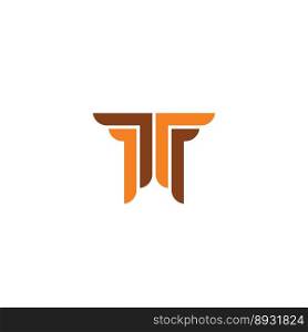 pillar letter t column logo icon design