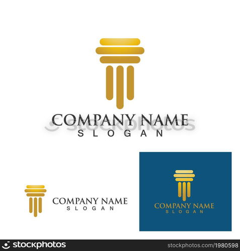 Pillar logo and symbol vector