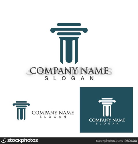 Pillar logo and symbol vector