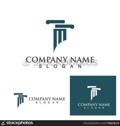 Pillar logo and symbol vector