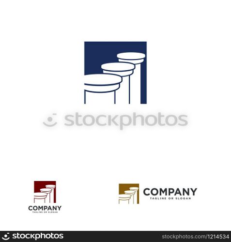Pillar Logo Design for law firm, attorney or architecture. Vector eps 10