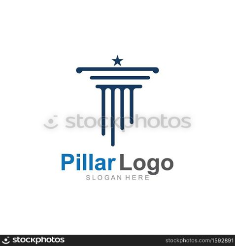 Pillar Logo Template,Column Vector Illustration icon
