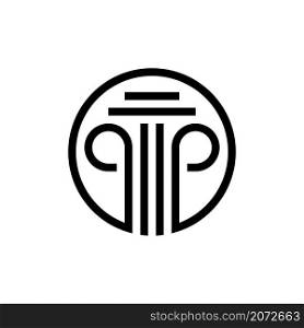 Pillar logo template vector icon design