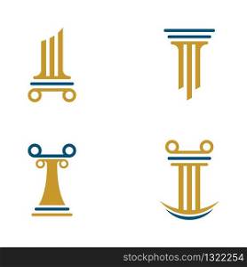 Pillar logo template vector icon illustration design