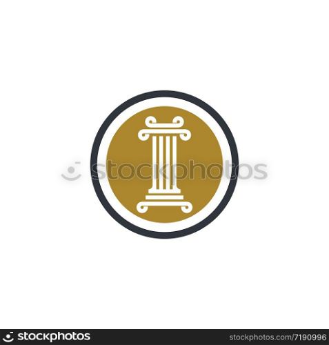 Pillar logo template vector icon illustration design