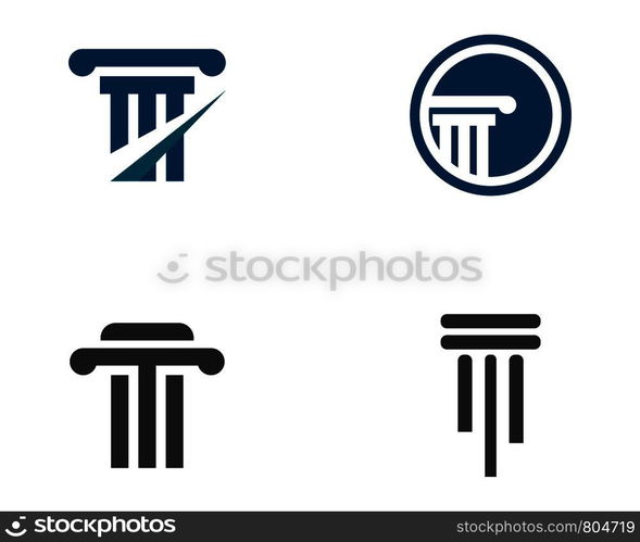 Pillar Logo Template vector icon illustration design