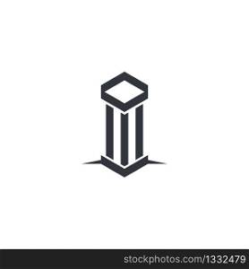 Pillar logo template vector icon symbol illustration design