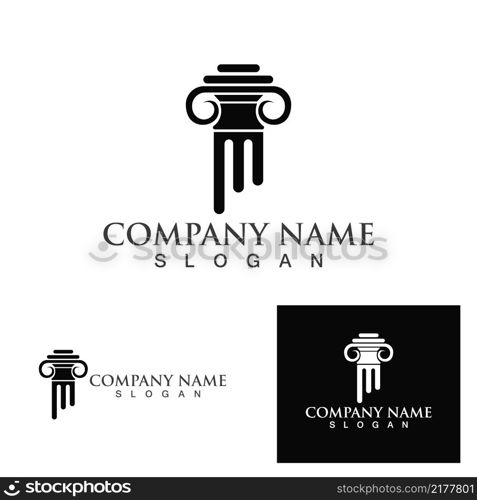 pillar vector logo and symbol template design