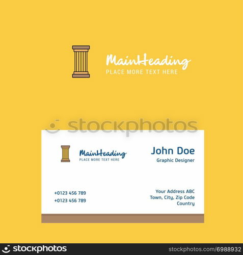 Piller logo Design with business card template. Elegant corporate identity. - Vector