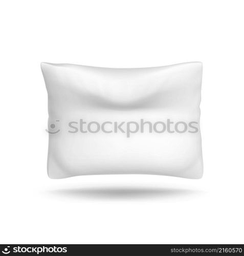 pillow cushion bed. square cotton mockup. sleep shape 3d realistic vector. pillow cushion bed vector