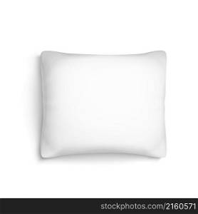 pillow cushion white. travel bedroom relax sleep 3d realistic vector. pillow cushion white vector