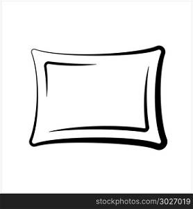 Pillow Icon, Creative Design Vector Art Illustration. Pillow Icon, Creative Design