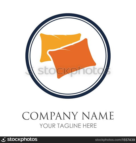 pillow logo symbol vector illustration design template pillow logo concept for your business